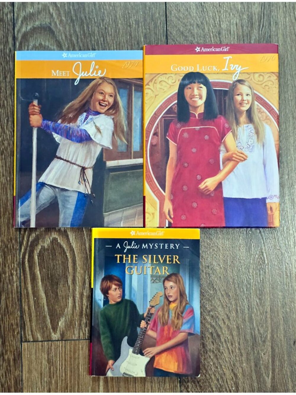 American Girl Julie 3-Book Set Meet Julie + Ivy HC DJ Mystery San Francisco 1974